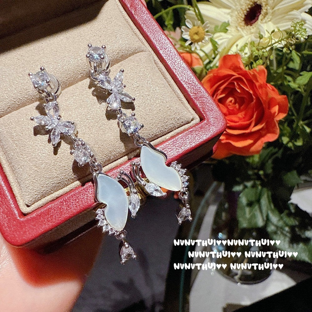 VINTAGE BUTTERFLY GEM -【EARRINGS/NECKLACE/SET】