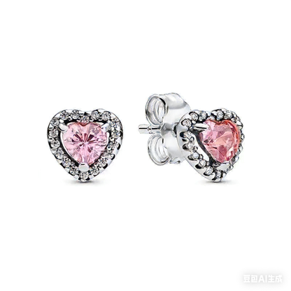 PINK SILVER HEART -【NECKLACE/RING/EARRINGS/SET】| S925 SILVER
