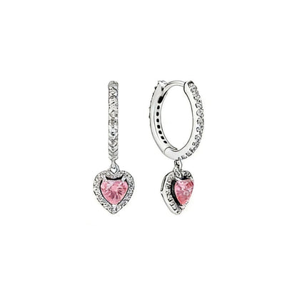 PINK SILVER HEART -【NECKLACE/RING/EARRINGS/SET】| S925 SILVER