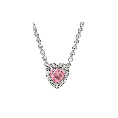 PINK SILVER HEART -【NECKLACE/RING/EARRINGS/SET】| S925 SILVER