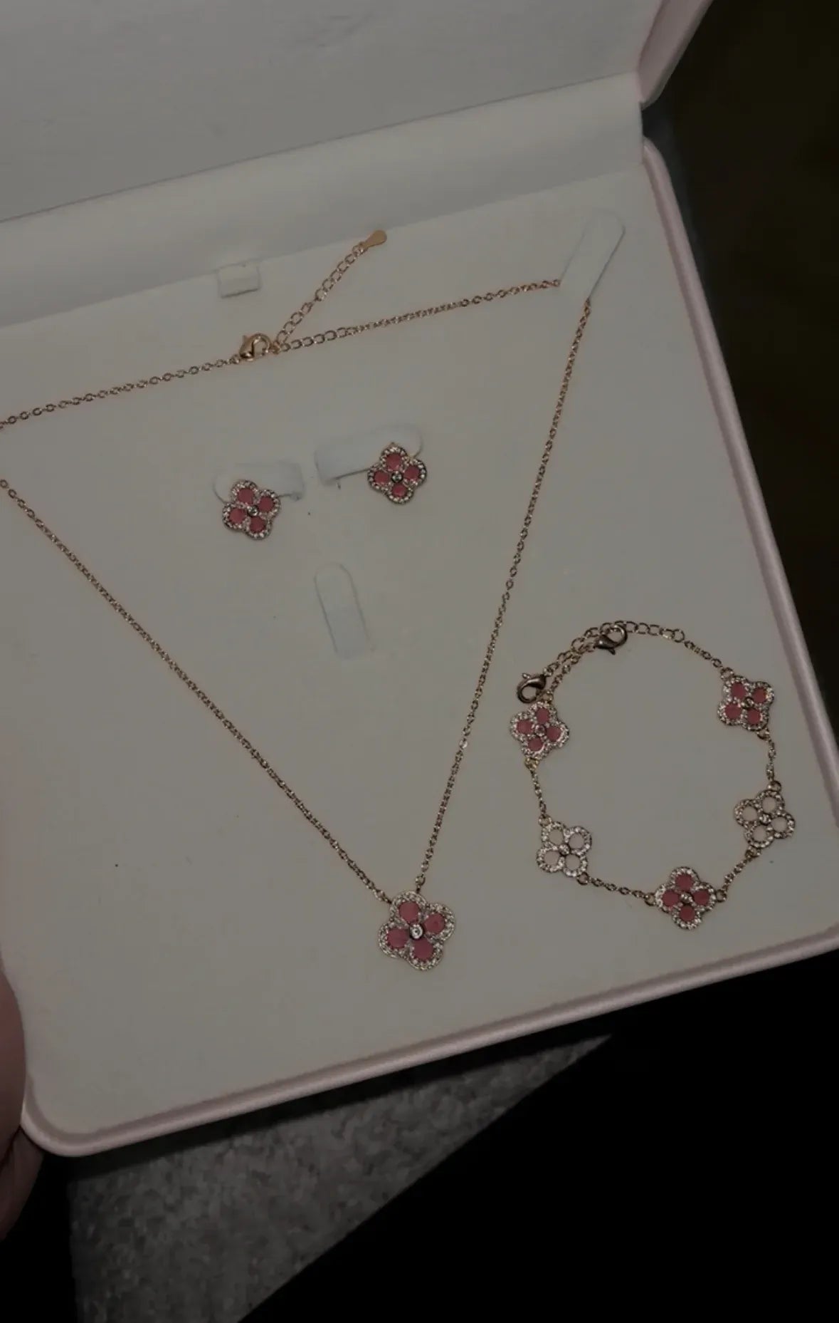 PEACH PINK GOLD SAKURA -【BRACELET/RING/EARRINGS/NECKLACE/SET】