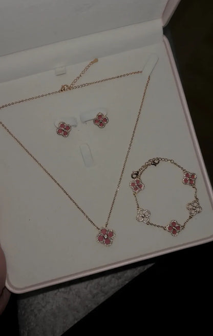 PEACH PINK GOLD SAKURA -【BRACELET/RING/EARRINGS/NECKLACE/SET】
