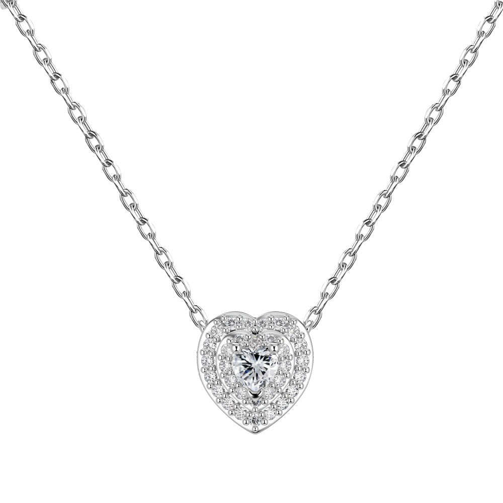 HEART ZIRCONIA -【NECKLACE】| 925 SILVER