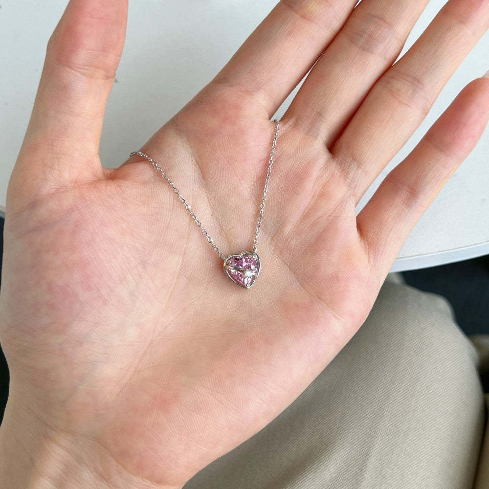 HEART ZIRCONIA -【NECKLACE】| 925 SILVER
