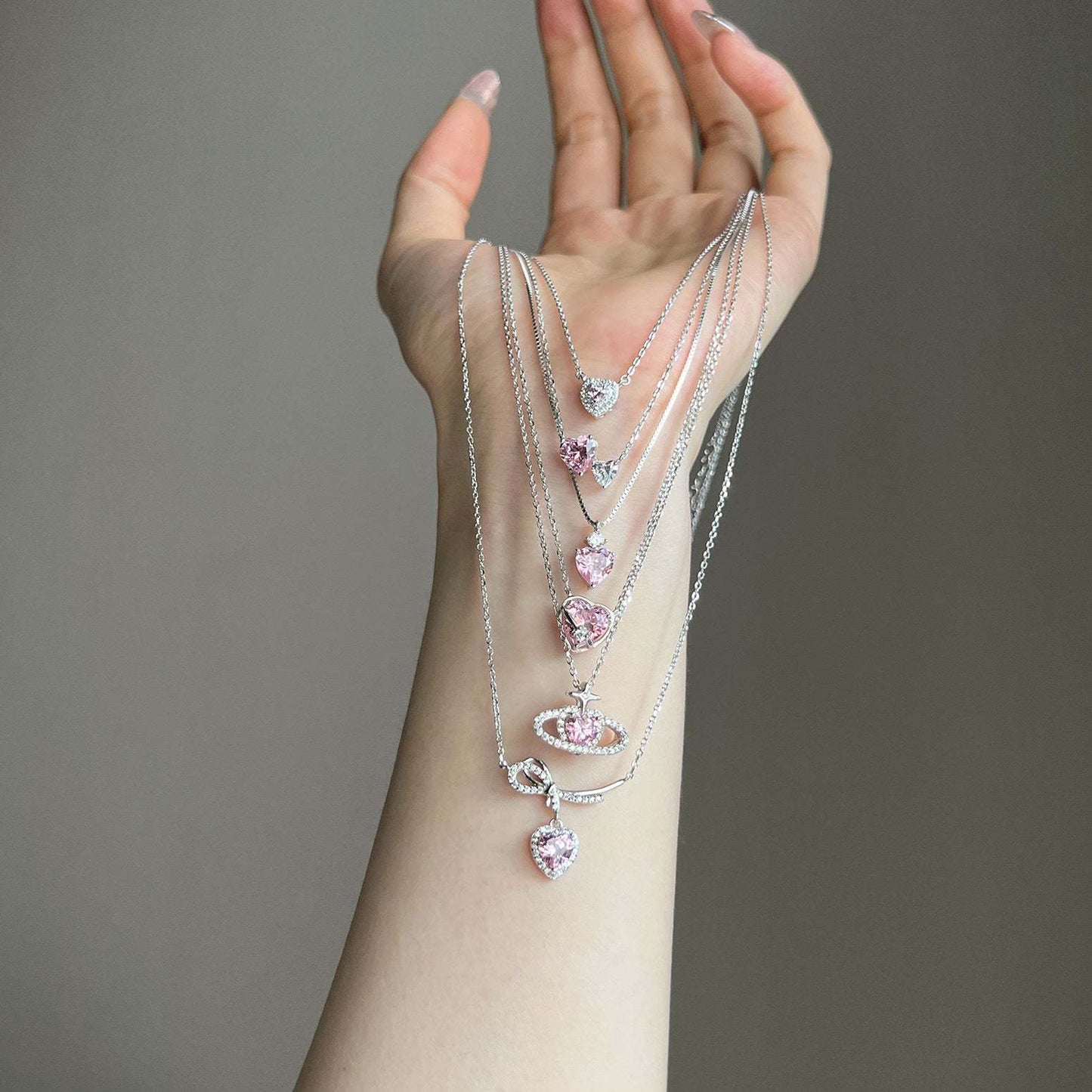 HEART ZIRCONIA -【NECKLACE】| 925 SILVER