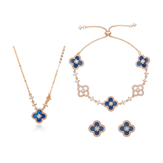 BLUE GOLD SAKURA -【BRACELET/EARRINGS/NECKLACE/SET】