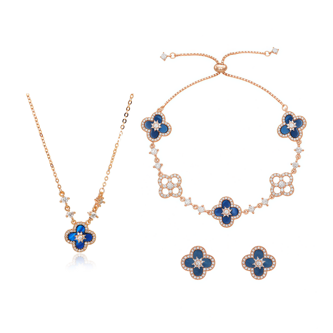 BLUE GOLD SAKURA -【BRACELET/EARRINGS/NECKLACE/SET】