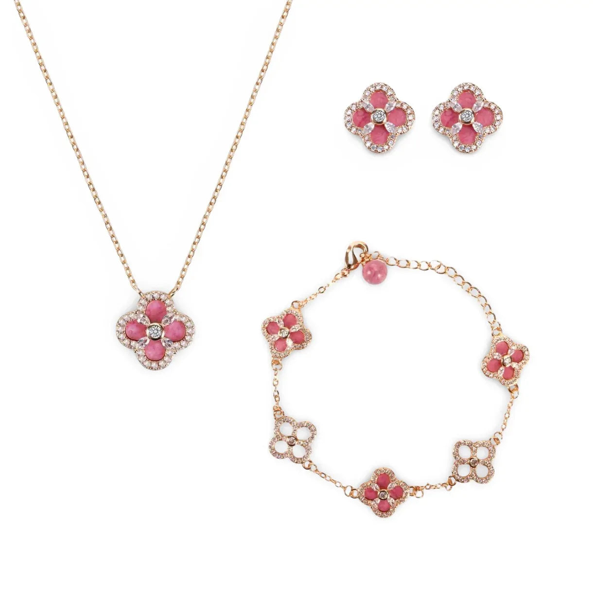 PEACH PINK GOLD SAKURA -【BRACELET/RING/EARRINGS/NECKLACE/SET】