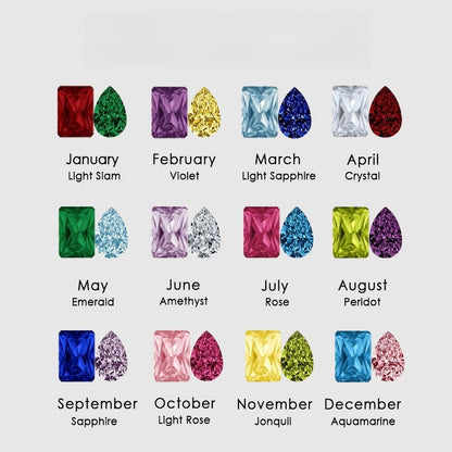 DECEMBER BIRTHSTONE ROMANTIC TEARDROP SQUARE BRACELET