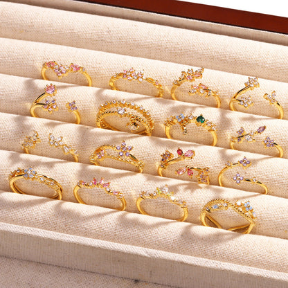 25 STYLES OF DREAMY SPARKLING ZIRCON -【RING】