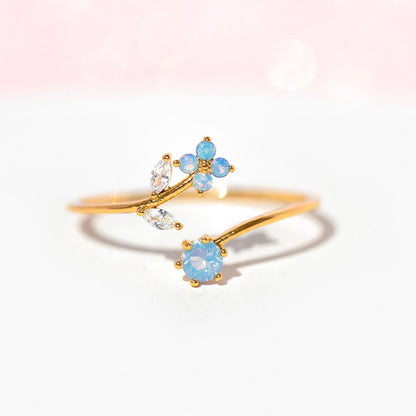 DAINTY BLUE FLOWER BOUQUET -【RING】