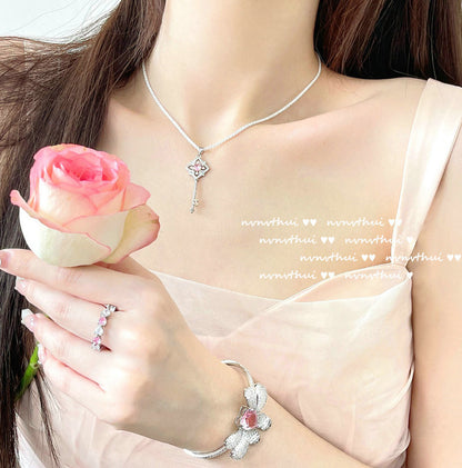 CANDY PINK HEART-【BRACELET/NECKLACE/RING/EARRINGS/SET】