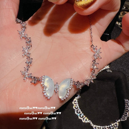 VINTAGE BUTTERFLY GEM -【EARRINGS/NECKLACE/SET】