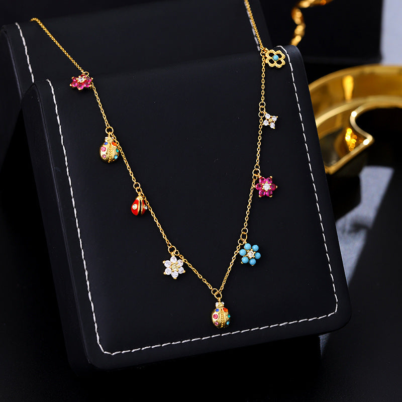LADYBUG & FLOWER - 【BRACELET/NECKLACE】
