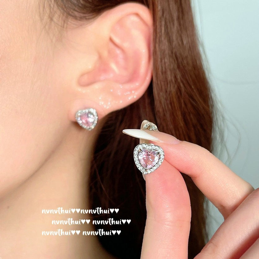 CANDY PINK HEART-【BRACELET/NECKLACE/RING/EARRINGS/SET】