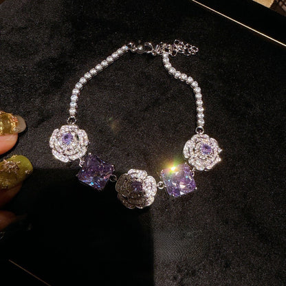 ROSE PINK GEMSTONE - NECKLACE/BRACELET/EARRINGS/SET