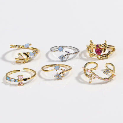 DAINTY BLUE FLOWER BOUQUET -【RING】