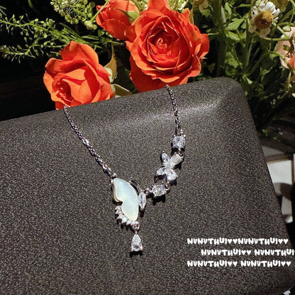 VINTAGE BUTTERFLY GEM -【EARRINGS/NECKLACE/SET】