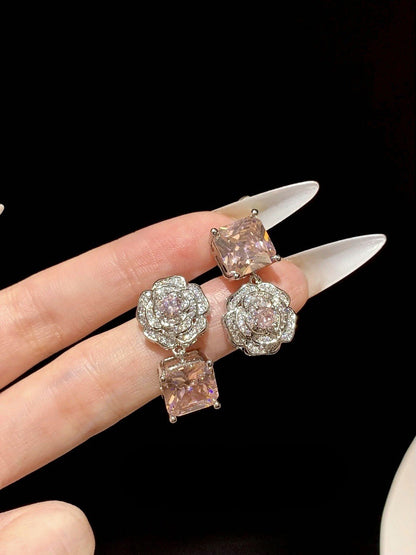 ROSE PINK GEMSTONE - NECKLACE/BRACELET/EARRINGS/SET