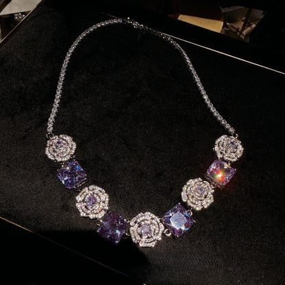 ROSE PINK GEMSTONE - NECKLACE/BRACELET/EARRINGS/SET