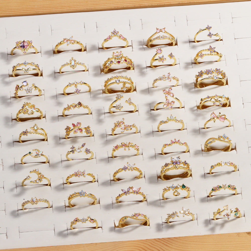 25 STYLES OF DREAMY SPARKLING ZIRCON -【RING】