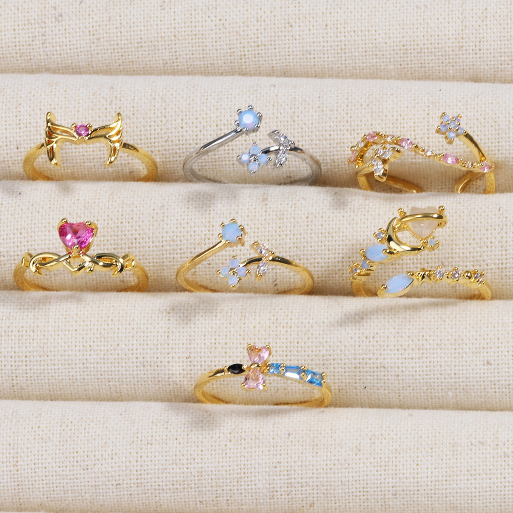 DAINTY BLUE FLOWER BOUQUET -【RING】