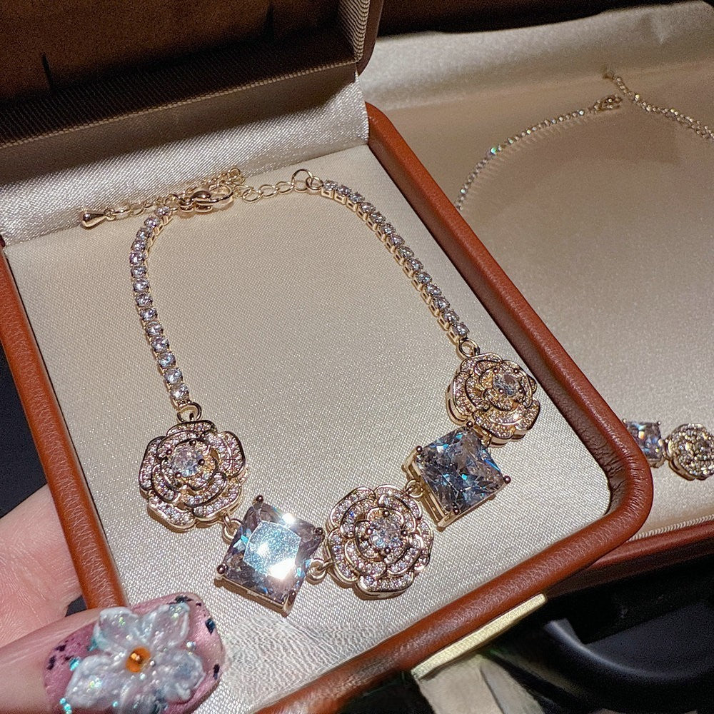 ROSE PINK GEMSTONE - NECKLACE/BRACELET/EARRINGS/SET