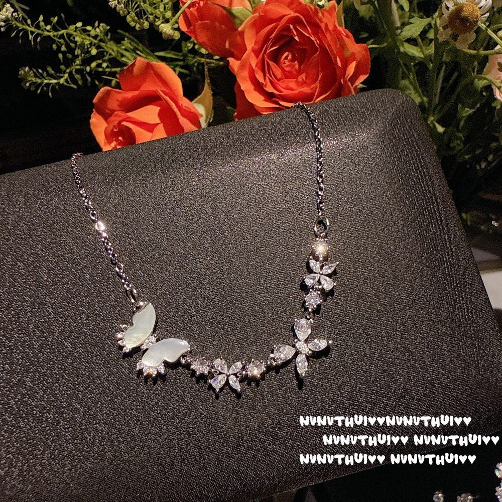 VINTAGE BUTTERFLY GEM -【EARRINGS/NECKLACE/SET】