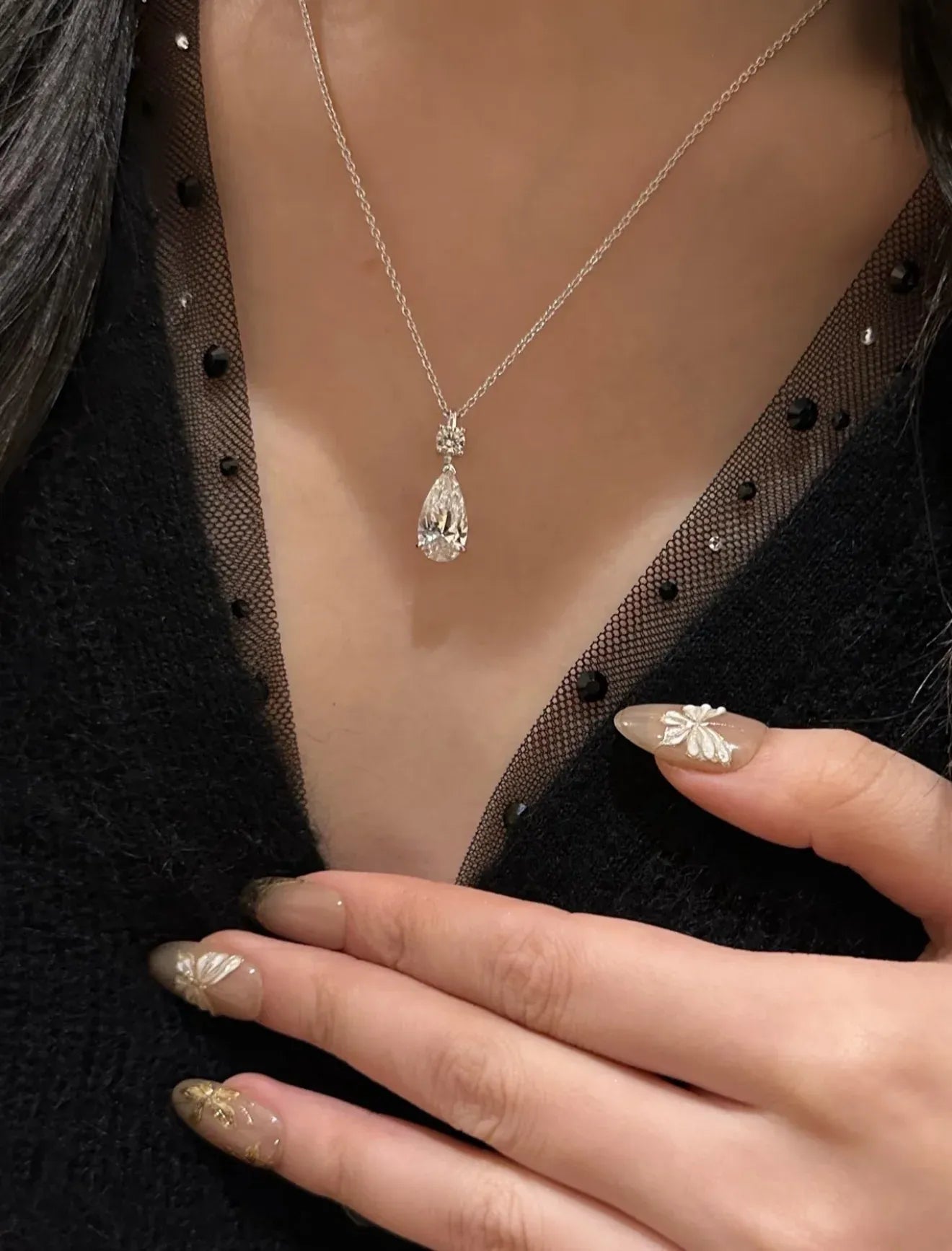 DROP DIAMOND - 【EARRINGS/NECKLACE】| 925 SILVER