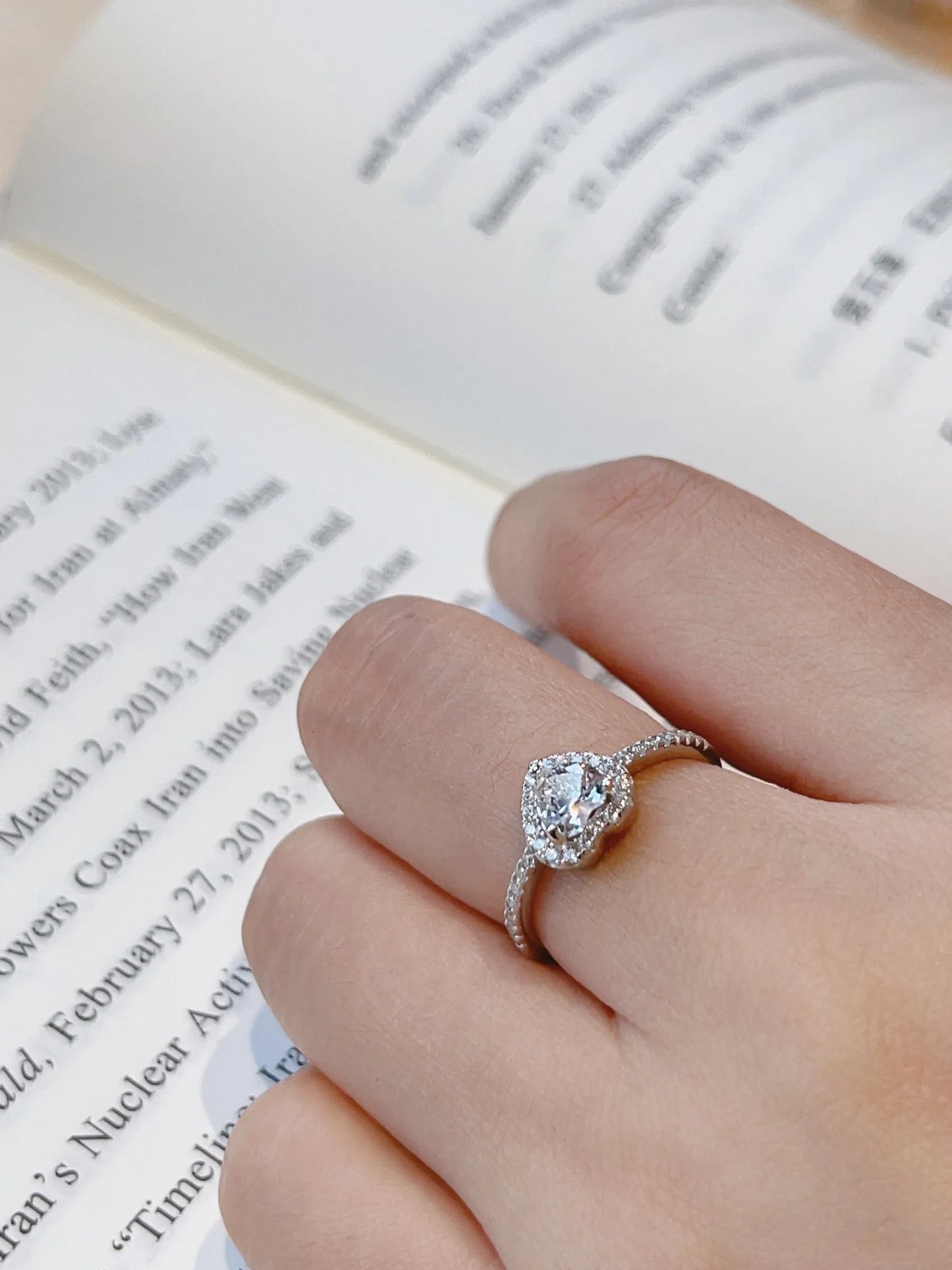 WHITE HEART -【RING/EARRINGS/NECKLACE/SET】